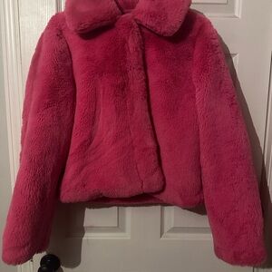 Cozy Pink Faux Fur Jacket